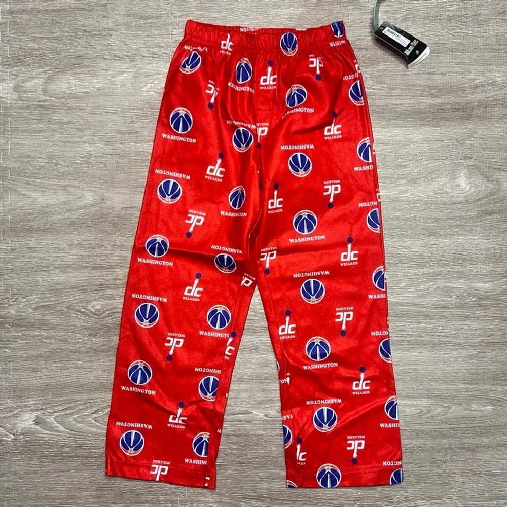 NWT Washington‎ Wizards NBA Kids Pajama Pants Red Basketball Fan Gear Size Small